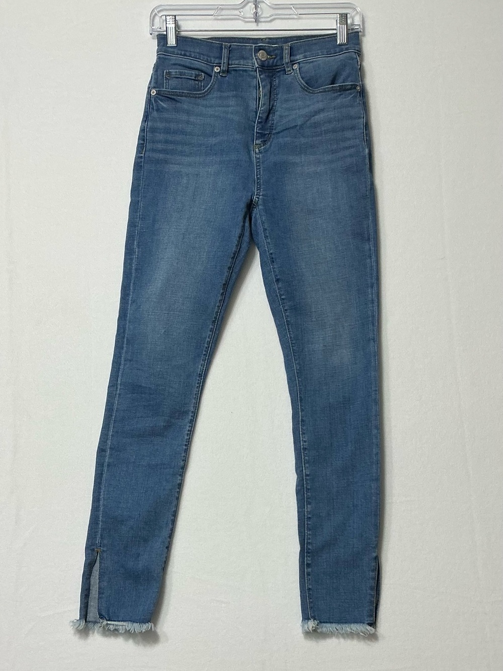 LOFT Made and Loved The Skinny Ankle Split Frayed Hem Jeans 25 / 0
